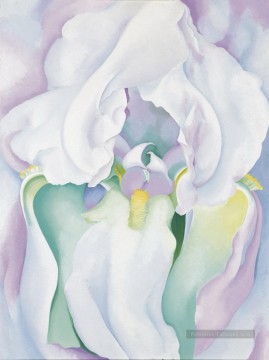 Fleurs décoratives modernes œuvres - Blanc Iris Georgia Okeeffe décoration florale